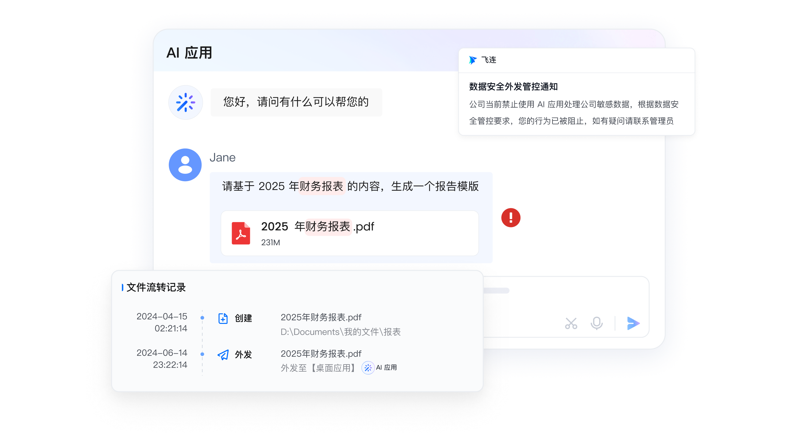阻断并追溯 AI 泄密